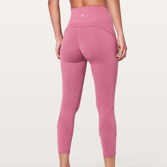 Lululemon In Movement 7/8 Tight *Everlux 25" Moss Rose size 8 in EUC - Picture 3 of 11